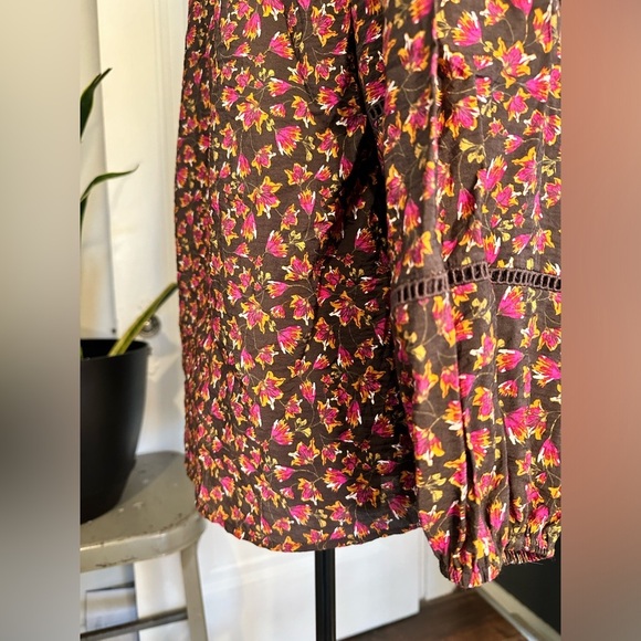 Pioneer Woman Embellished Split Neck Blouse large (12-14) pink brown - Picture 13 of 13